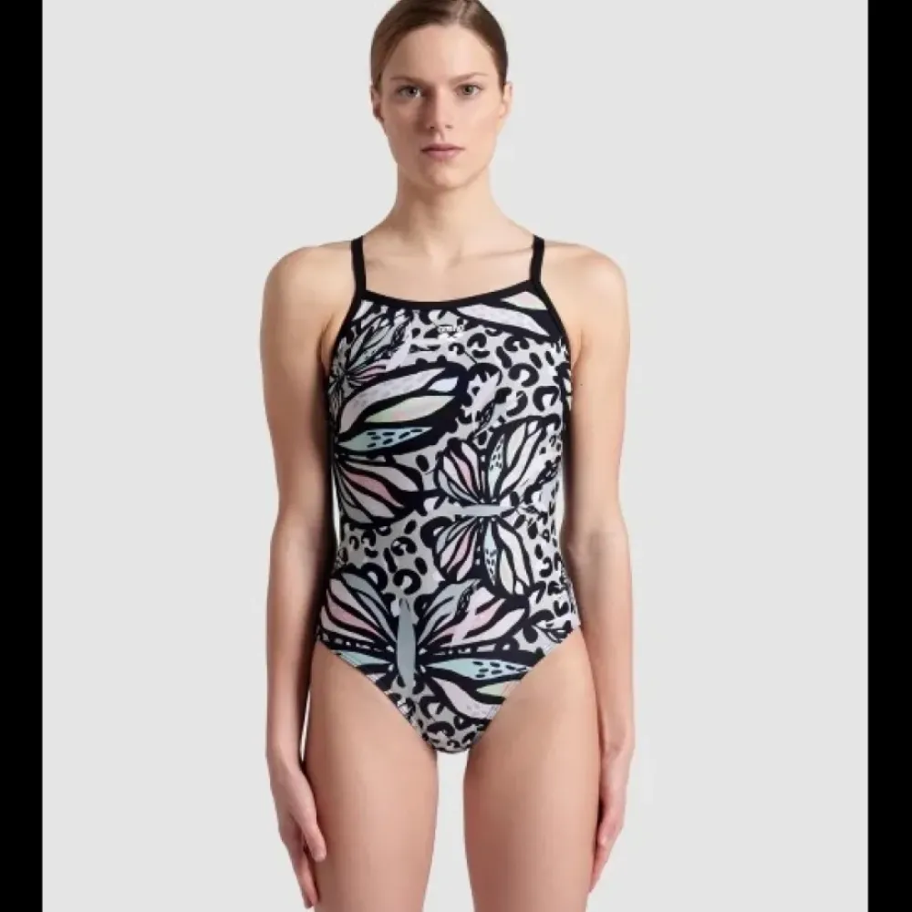 Arena Butterflies Swimsuit Light Drop Back New