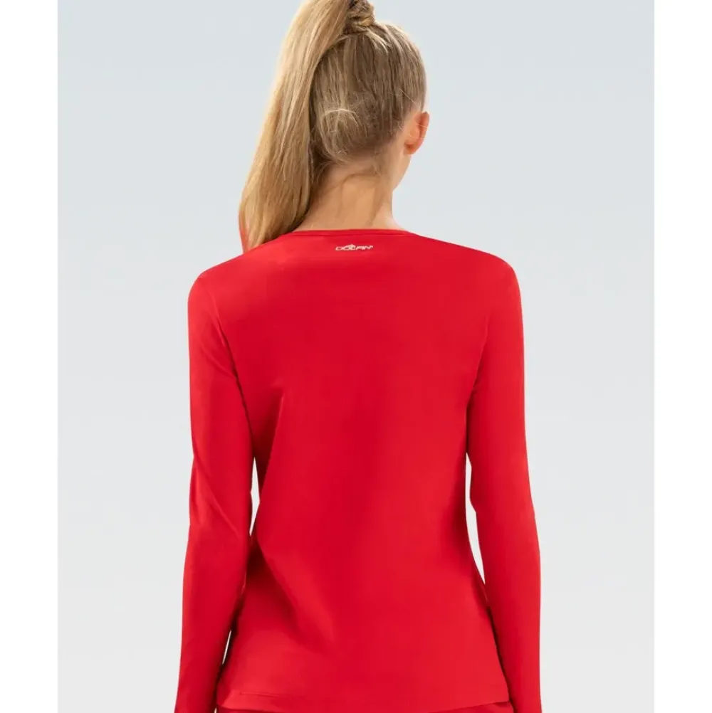 Dolfin Women's Crew Neck Long Sleeve Rash Guard Hot