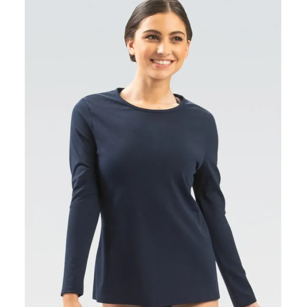 Dolfin Women's Crew Neck Long Sleeve Rash Guard Hot