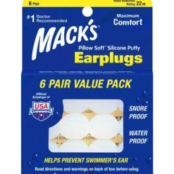 Mack's Pillow Soft Silicone Putty Kids Earplugs - 6 Pair Clearance