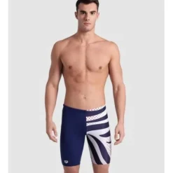 Arena Multi Stripes Swim Jammer 710 Navy-White-Multi Fashion