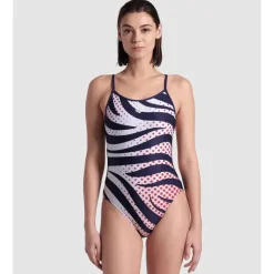 Arena Multi Stripes Swimsuit Lace Back Online
