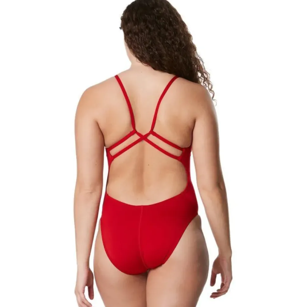 Speedo Solid Strappy Fixed Back Best