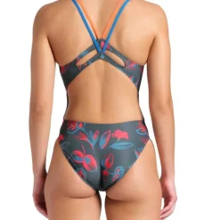 Arena W Floral Lace Plus Back 696 Dark Sage-Bright Coral Outlet