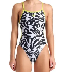 Arena W Open Tour Eyes Swim Lace Back 503 Black Multi-Soft Green New